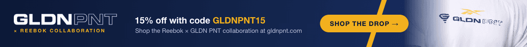 GLDN PNT x Reebok collaboration — 15% off with code GLDNPNT15. Padel apparel born in Miami.