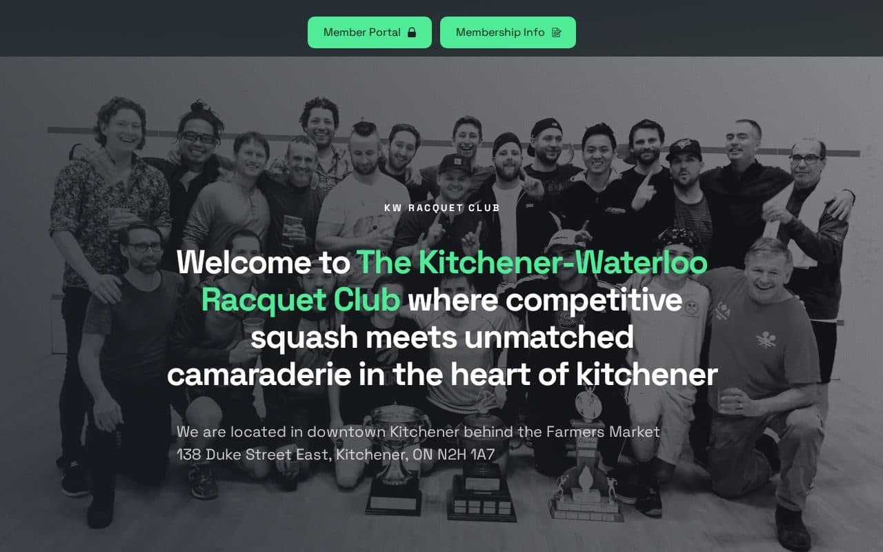 Kitchener-Waterloo Racquet Club banner