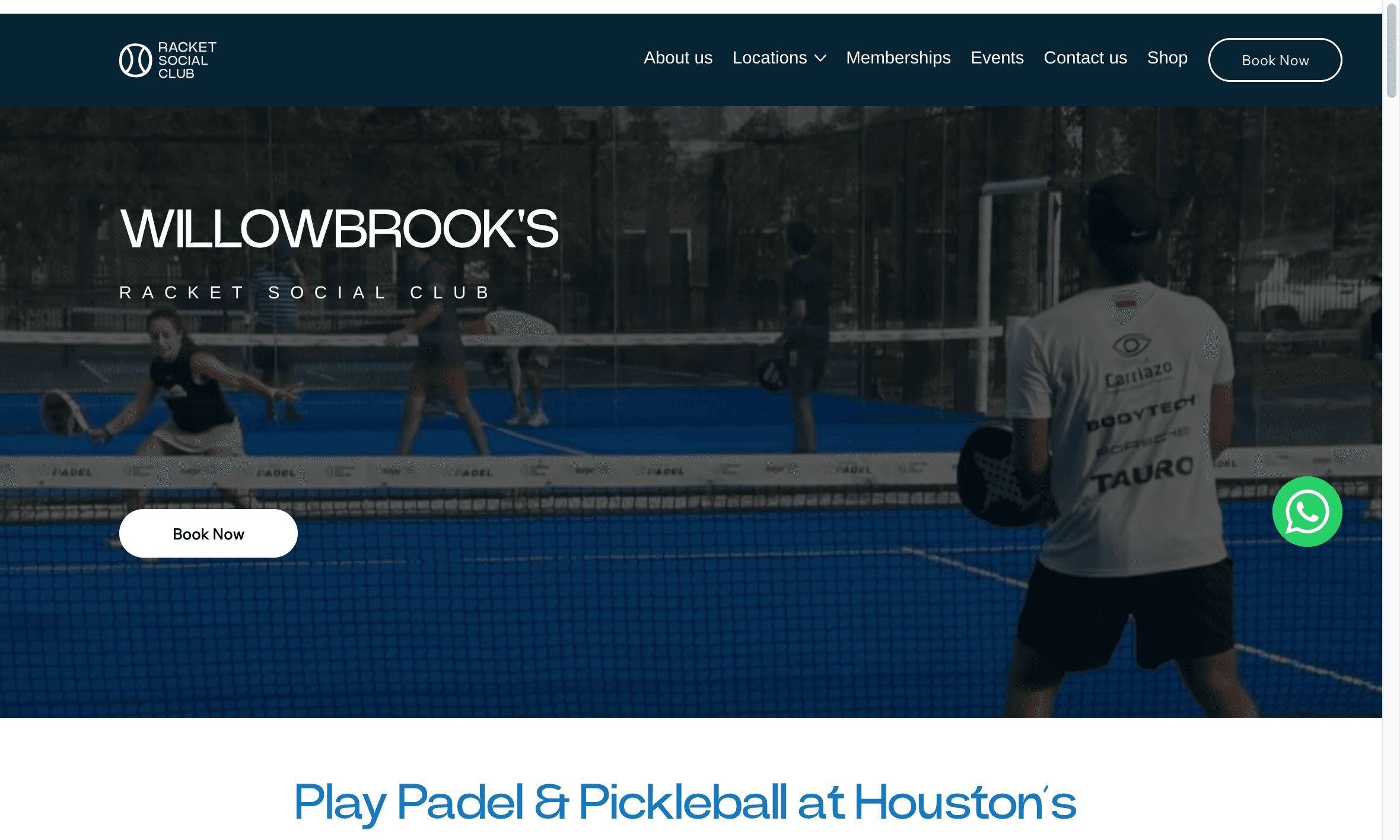 Racket Social Club Houston banner