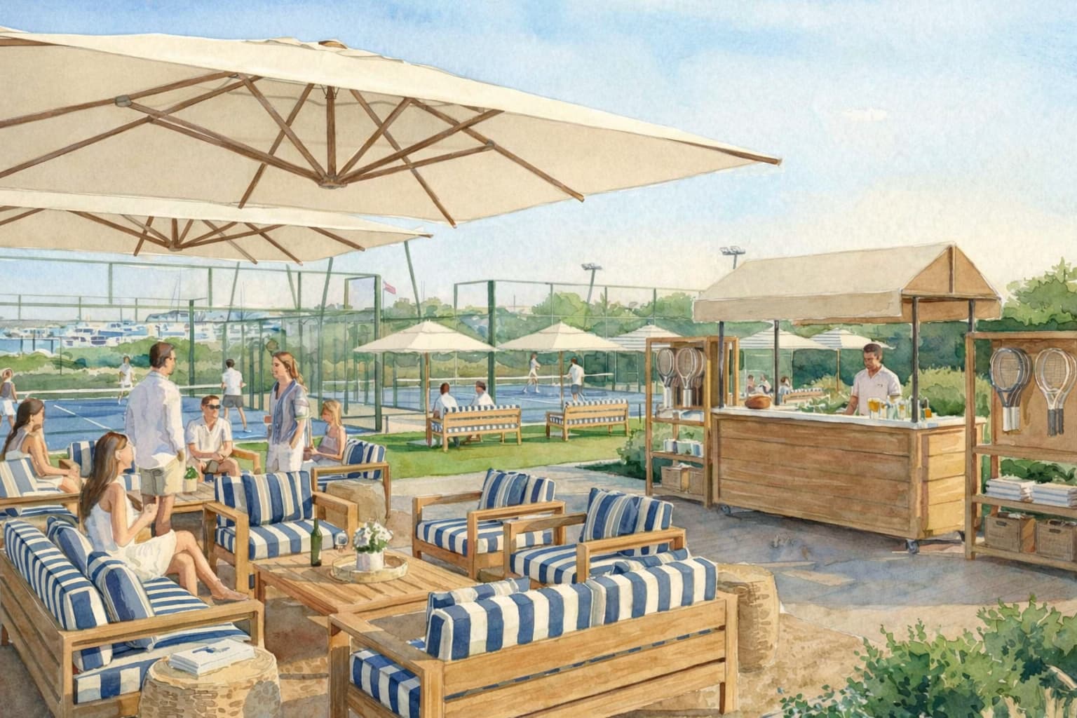 The Courts at Montauk Yacht Club padel courts