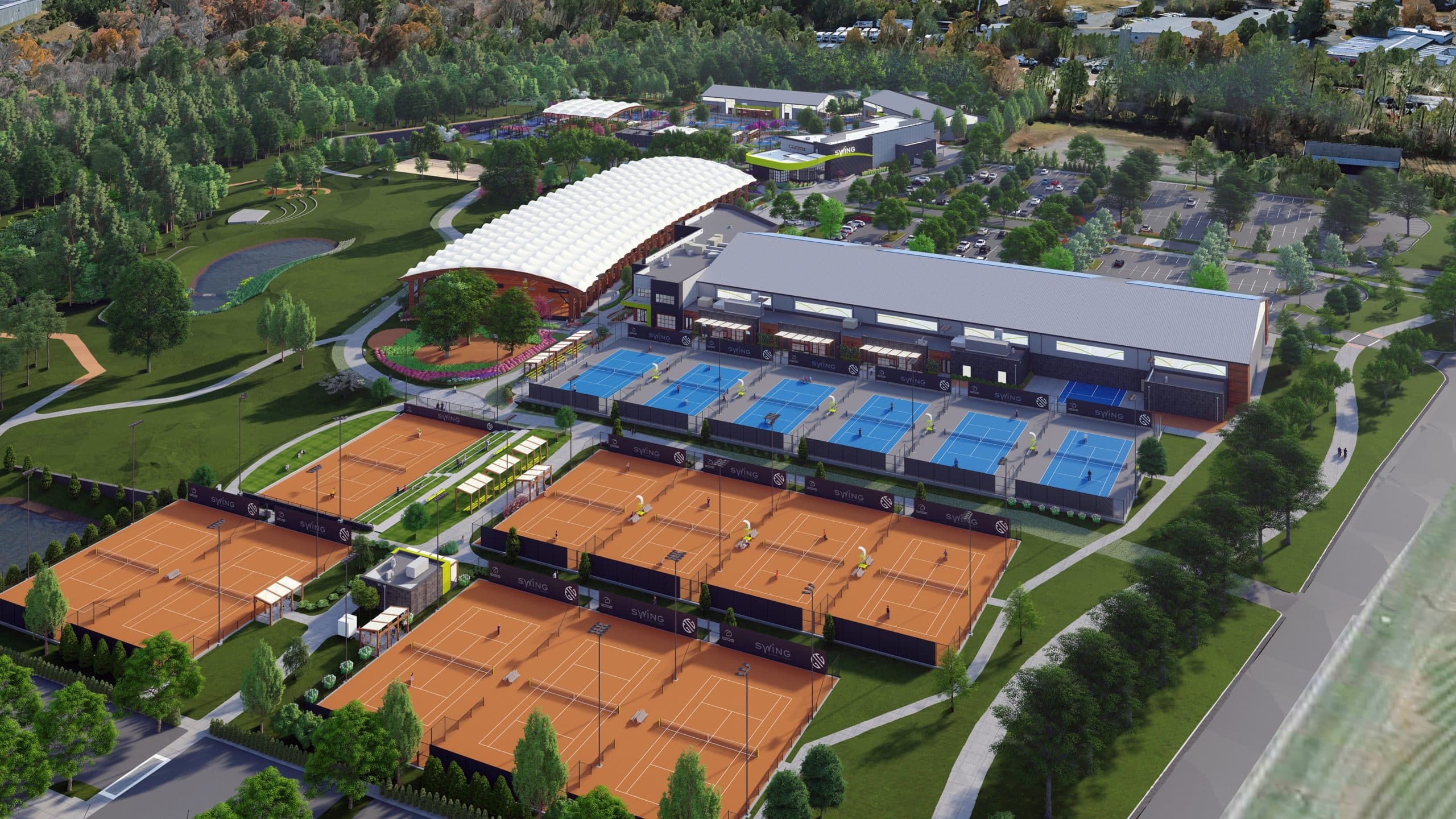 Swing Racquet + Paddle padel courts